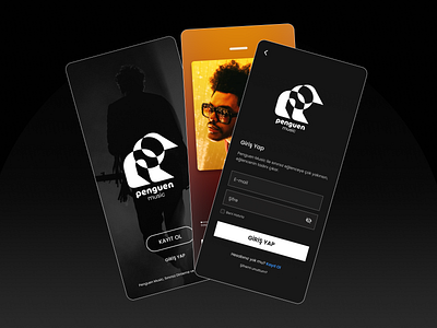🟡 Penguen Music UI/UX Design appdesign design ui uidesign ux