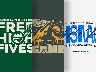 Summer Camp Merchandise Designs branding design graphic design illustration logo print typography