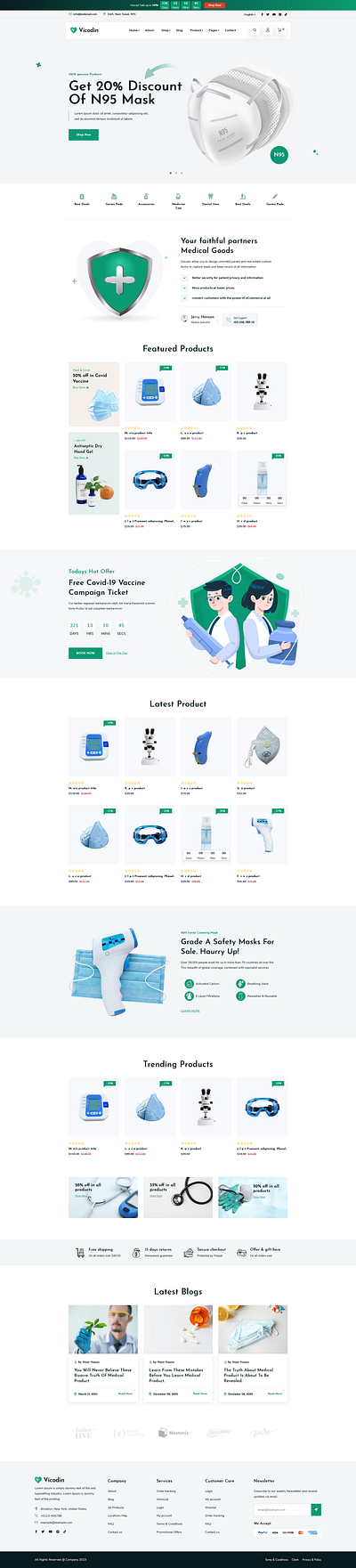 Vicodin - Health, Medical Equipment Store Shopify Theme OS 2.0 ecommerce electronics fashion jewelry medical medicine minimal responsive shopify shopify theme store theme