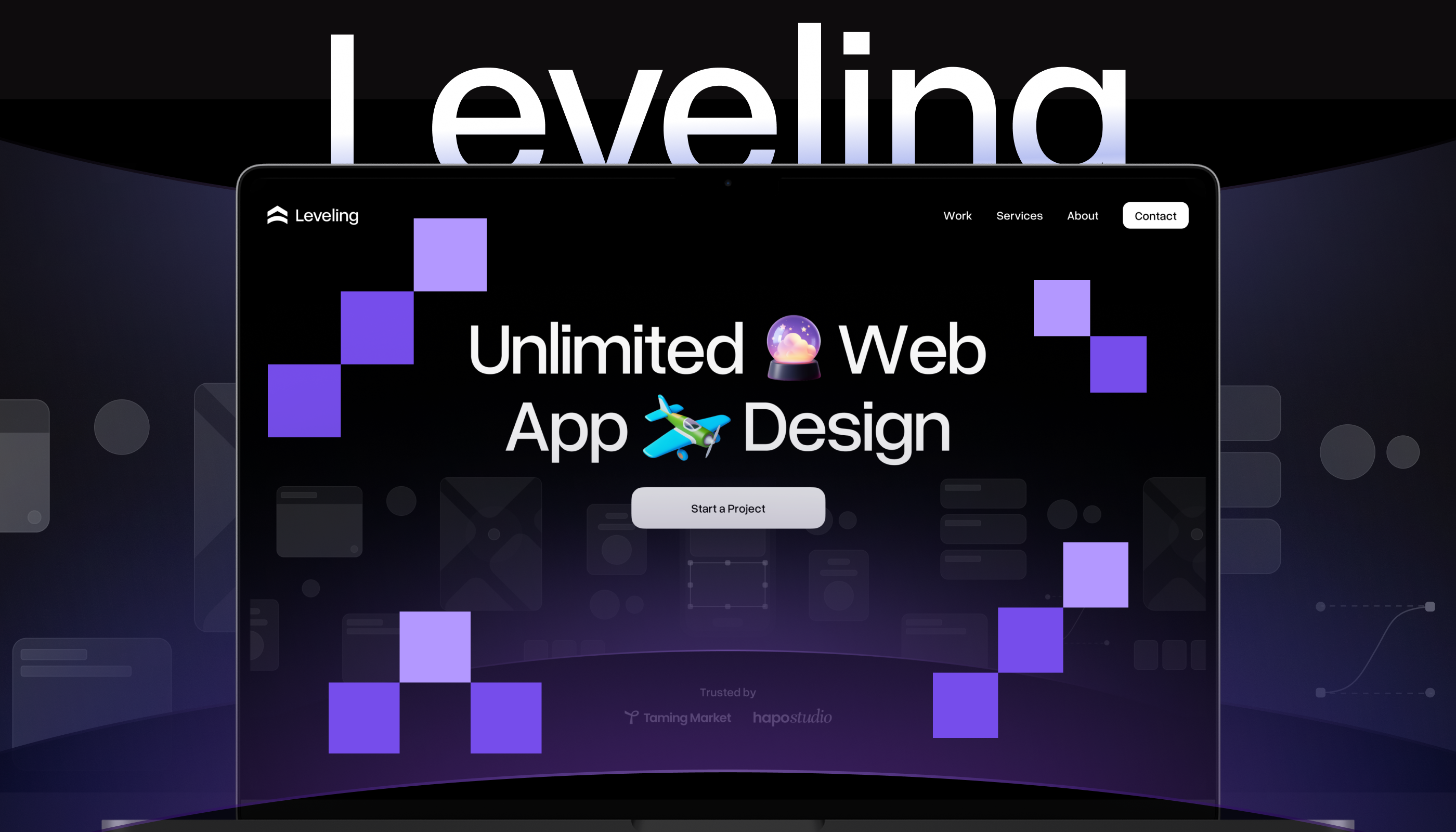Leveling Agency - Creative Web, App Design agency website clean design creative web creative website design design agency design agency website landing page design portfolio website ui ui design ui ux ux design