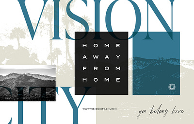 Vision City Church Backdrop backdrop brand design faith graphic design typography