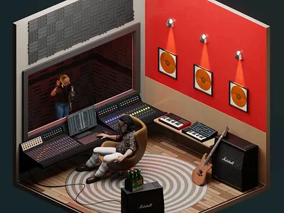 Studio 3d animation blender graphic design isometric motion graphics