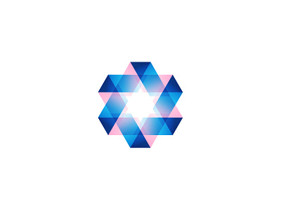 Star Logo 3d branding colorful fold gradient graphic design hexagon hexagonal identity infinity logo nature star