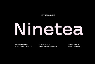 Ninetea Sans Serif font family branding font graphic design typography ui