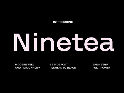 Ninetea Sans Serif font family branding font graphic design typography ui