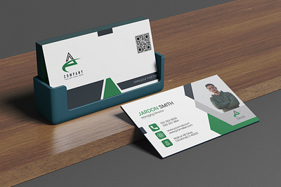 Clean style modern business card design advertising graphic