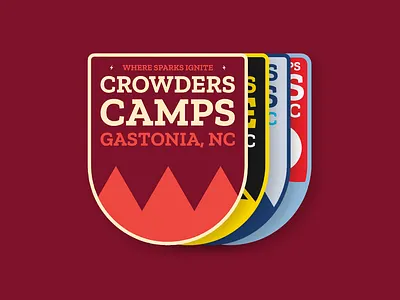 Crowders Camps Badge Sticker Designs branding design graphic design illustration logo print typography vector