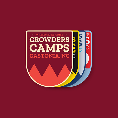 Crowders Camps Badge Sticker Designs branding design graphic design illustration logo print typography vector
