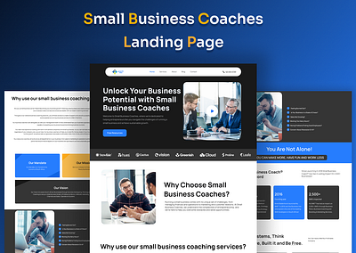 Growth Idea -Small Business Coaches Landing Page agency branding business coach company corporate creative design header homepage landing page modern personal website professional small business coach small business coaches page ui web app website design