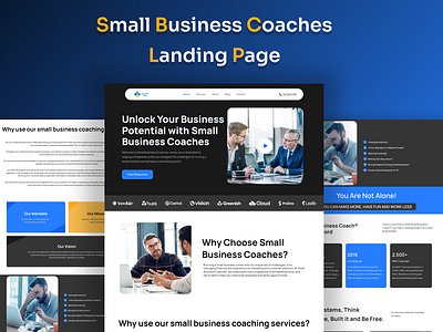 Growth Idea -Small Business Coaches Landing Page agency branding business coach company corporate creative design header homepage landing page modern personal website professional small business coach small business coaches page ui web app website design