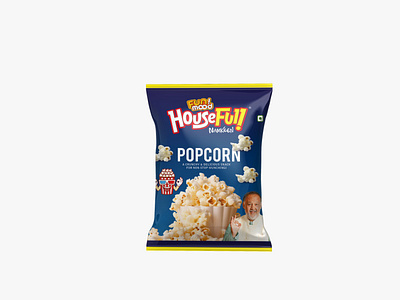 Popcorn Pouch Design branding fmcg food pouches kids snacks mockup namkeen popcorn pouch pouch design pouch packaging snacks