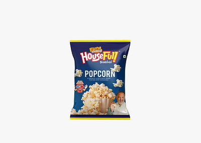 Popcorn Pouch Design branding fmcg food pouches kids snacks mockup namkeen popcorn pouch pouch design pouch packaging snacks