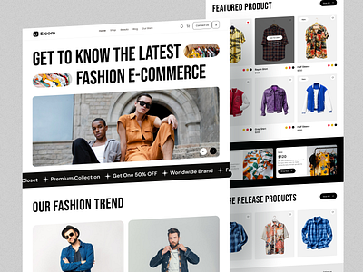 Fashion E-commerce Website branding clothing ecommerce fashion landing page landingpage onlineshopping product saas shopify website woocommerce