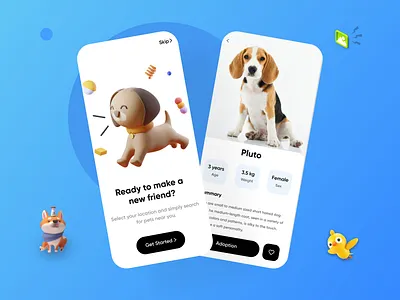 Pet Store App screen branding design graphic design illustration pet ui ux