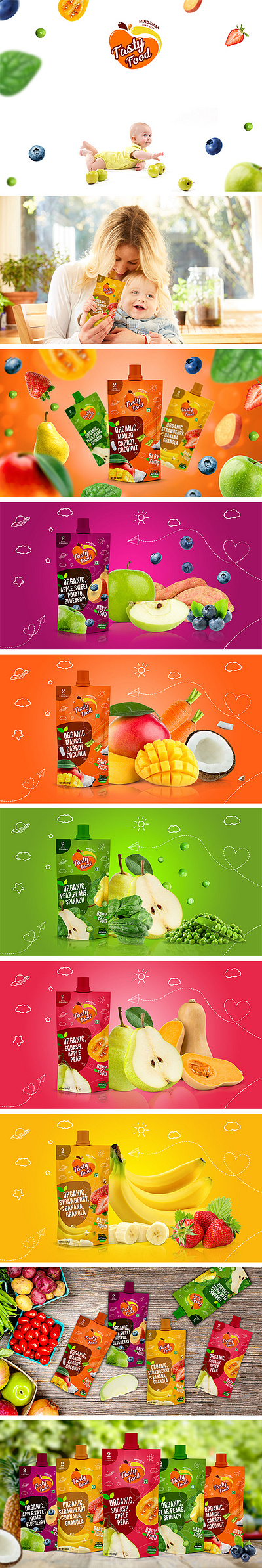 Tasty Food Package Design branding graphic design logo motion graphics