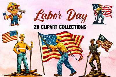 Labor Day Clipart Bundle marketing