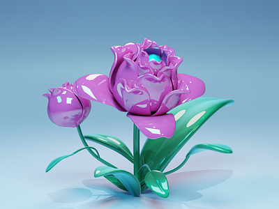 Ceramic Flower 3d graphic design