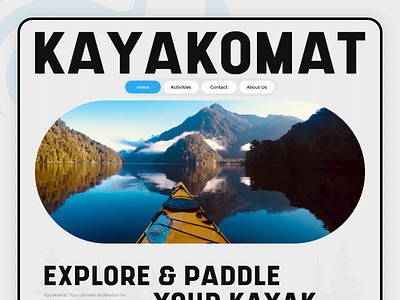 Kayakomat - Kayak Rental Website design graphic design illustration logo typography ui ux vector