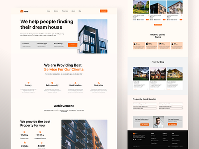 Realestate Landing page graphic design landing page ui uiux website