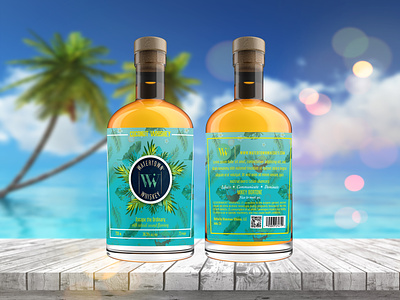 Coconut Whiskey Label Design with 3D Mockup 3d mockup adobe illustrator adobe photoshop alcohol label alpha design beverages label design bottle label design bottle mockup branding free mockup graphic design juice label design label design logo design mockup design packaging design packaging label product label whiskey label wine label