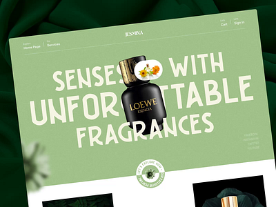 Perfume website landing page beauty design design design agency in bangladesh design uiux figma design landing page design oripio oripio design agency oripio studio perfume website design ui uix ux designer website design