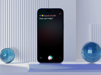 Siri AI Concept for iOS ai animation concept design ios 18 mobile app mobile app design mobile ui motion graphics siri siri ai ui uidesign