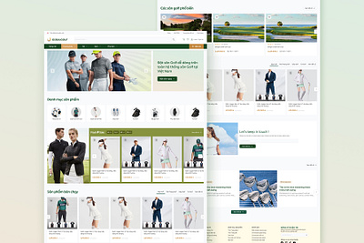 E-commerce site for golfers branding figma ui