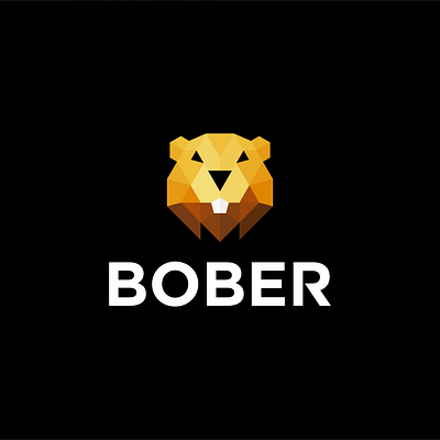 Bober beaver branding geometric logo modern polygon real estate mortgage