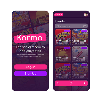 Design for an app to find partners to play with game mobile ui ux