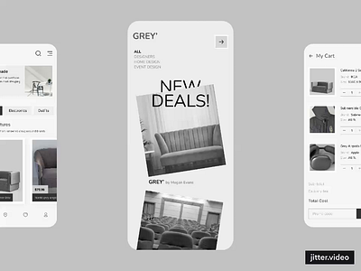 Grey' amazonapps animation app app design design dribbbleui ecommerce explore explorepage furniture furniture design grey interior interior design ui ui.jaymez uidesign uiux