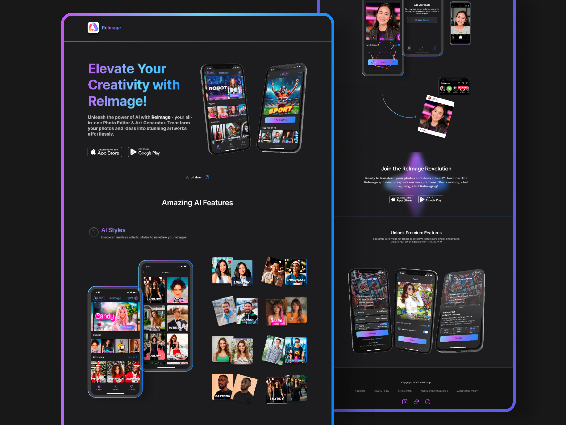 Example of App Landing Page Design For Pre Sale 