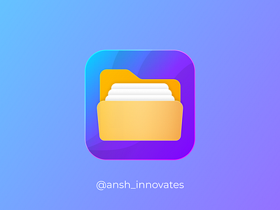File Manager App Icon, logo dribbbleshot