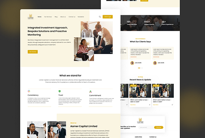 Investment landing page app branding design figma graphic design illustration investment landing page logo typography ui ux vector webdesign