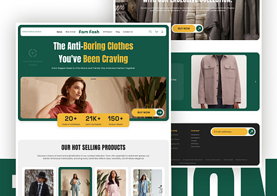 Fashion Wesite UI Design. e commerch fashion fashion landing page ui design fashion ui design landing page landing page ui design page design ui ui desigb ux ux design website