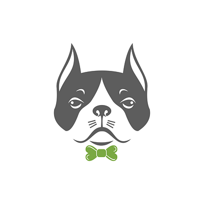 Dog tie animation graphic design logo