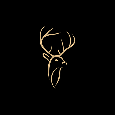 deer head animation deer graphic design logo