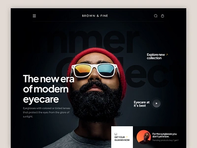 Brown & Fine - Glasses & Lens Store creative ecom ecommerce glasses interface landing page lens online store products shop shopify shopify store store sunglasses ui vision web design website