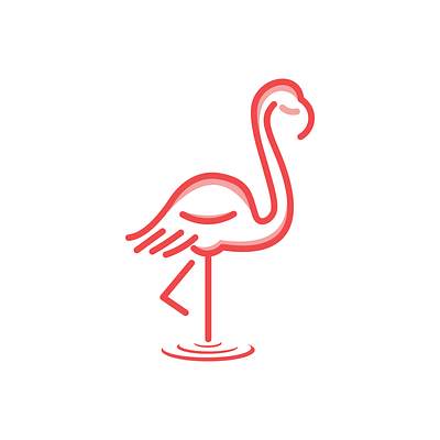 flamingo 3d animation branding graphic design logo