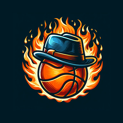 Basketball With Hat Logo design basketball basketball player game game logo graphic design hat hireing illustration logo logo design logo for sale player