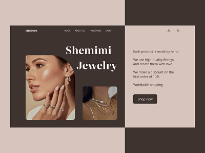 Design concept for an online jewelry store branding consept design jewelry necklace ui uxui design webdesing