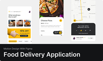 Food Delivery Mobile Application business operations easy to use figma figma motion design food delivery app food delivery application high fidelity prototyping mobile application mobile design motiona design prototyping user experience wireframes wireframing