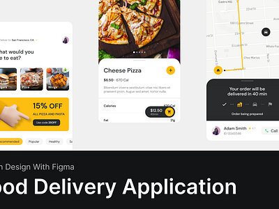 Food Delivery Mobile Application business operations easy to use figma figma motion design food delivery app food delivery application high fidelity prototyping mobile application mobile design motiona design prototyping user experience wireframes wireframing