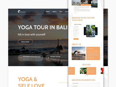 Yoga tour in Bali | Landing page bali branding design tours ui uxui design webdesing website yoga