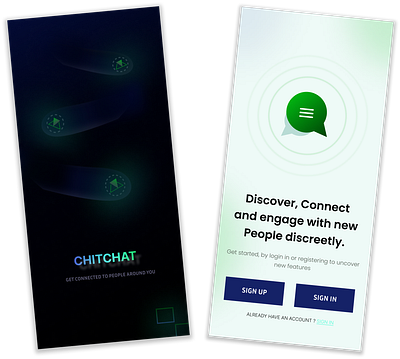 CHITCHAT: A chatting mobile app 3d branding graphic design logo ui