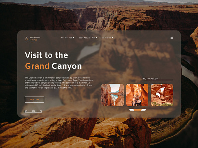 Design concept for a travel company branding canyon consept design grandcanyon tour tours travel ui ux ui design webdesing