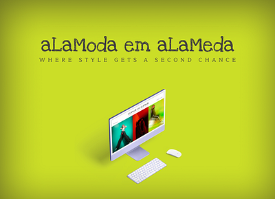 aLaModa em aLaMeda - an online second hand store fashion graphic design logo design typography ui web design