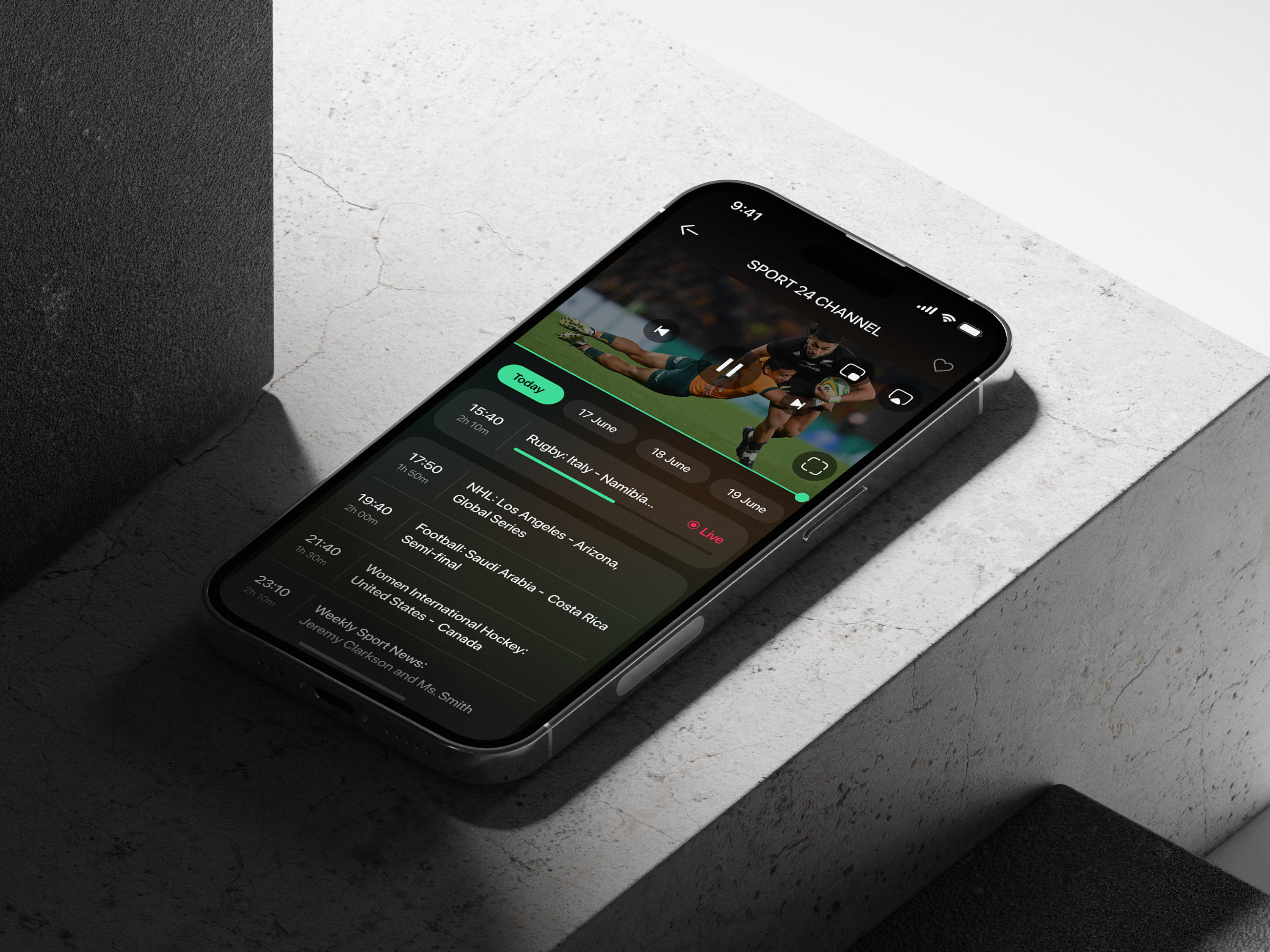 Example of Media & Stream Mobile App UI/UX Design