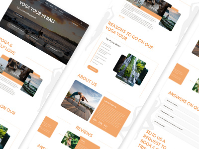 Yoga tour in Bali | Landing page bali branding design landing page tours ui uxui design webdesing website yoga