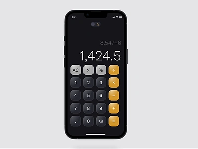 Calculator 🔢 calculator dark design figma iphone light sketch skeuomorph ui ux