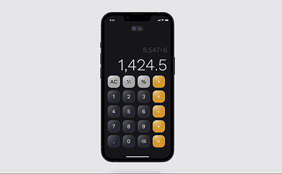 Calculator 🔢 calculator dark design figma iphone light sketch skeuomorph ui ux